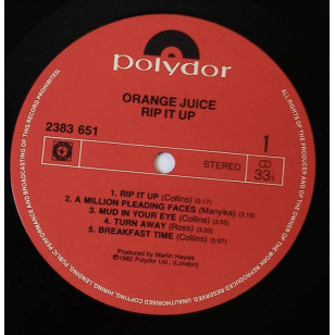 Orange Juice - Rip It Up 1982 Asia Version Vinyl LP ***READY TO SHIP from Hong Kong***
